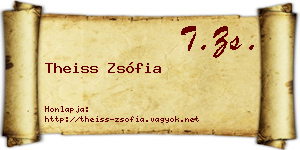 Theiss Zsófia névjegykártya